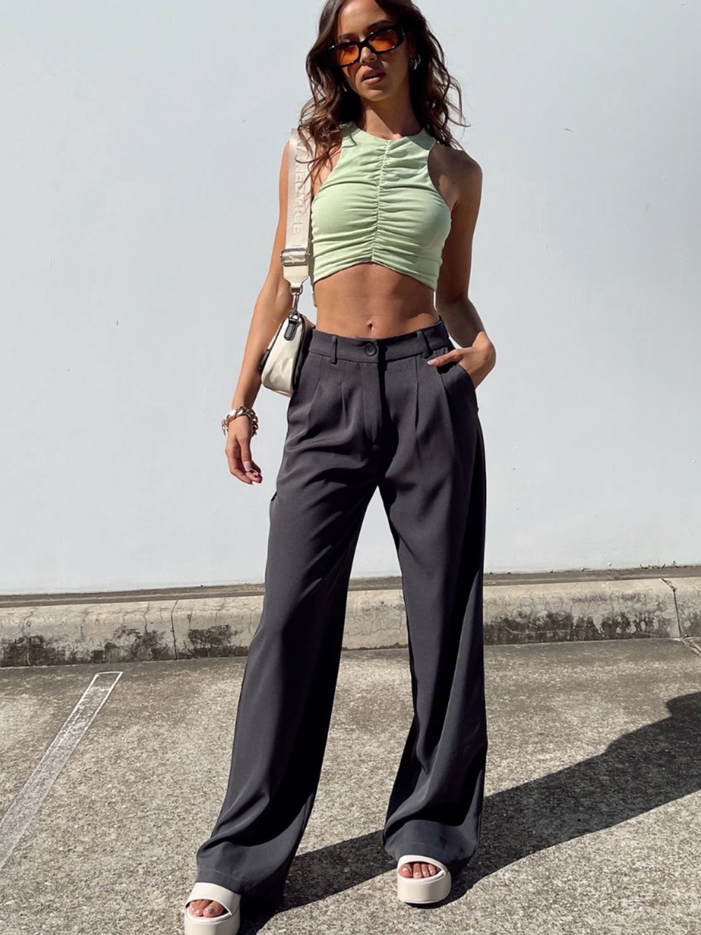 Princess Polly Archer Pant in Slate sz 4